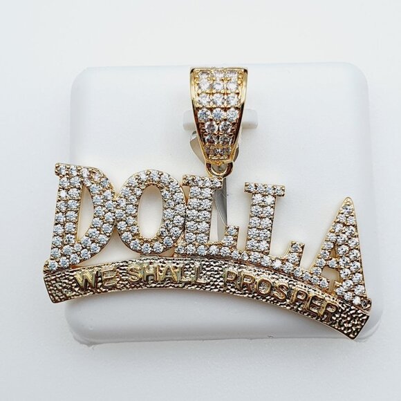 "14K Gold Plated Cubic Zircon Pendant, INUS1BR072 - Picture 7 of 9